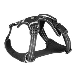 Szelki, dla psa, czarne, z siatki, M, ob.szyi 40-56cm/ob.klatki 52-68cm