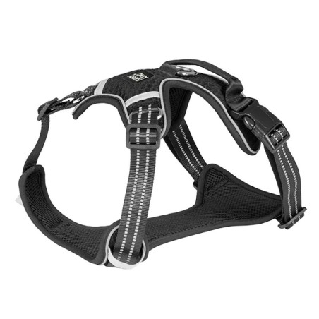 Szelki, dla psa, czarne, z siatki, M, ob.szyi 40-56cm/ob.klatki 52-68cm