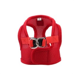 Szelki, dla psa, czerwone, bezuciskowe, S, ob.klatki 35cm/dł.klatki 15cm