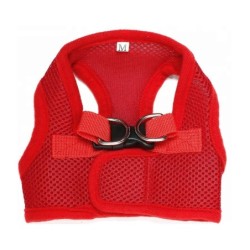 Szelki, dla psa, czerwone, bezuciskowe, S, ob.klatki 35cm/dł.klatki 15cm