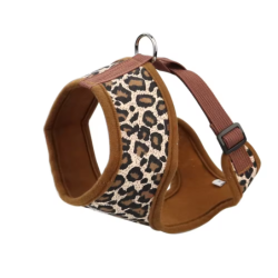 Szelki, dla psa, wzór leopard, S, ob.szyi 27cm/ob.klatki 37-47cm