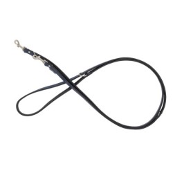 Smycz regulowana skórzana dla psa, granatowy/czarny, XS-S, 12mm/200cm