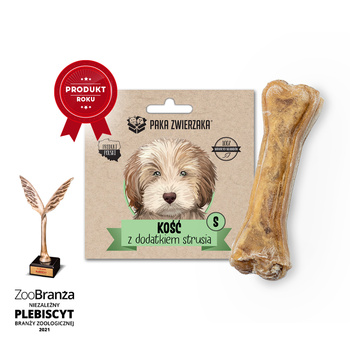 Paka zwierzaka kość z dodatkiem strusia S-10 cm 35g