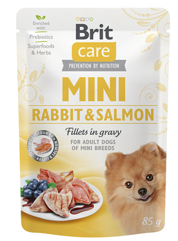 Brit care mini pouch rabbit & salmon  85g