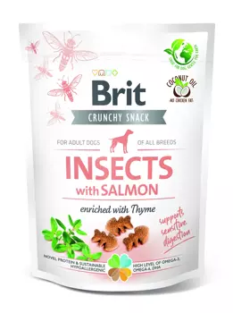 BRIT CARE DOG CRUNCHY CRACKER INSECT & SALMON 200 g