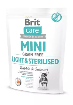 BRIT CARE DOG MINI GRAIN-FREE LIGHT & STERILISED  400g