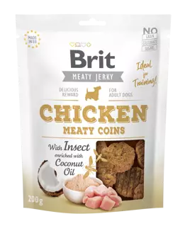 BRIT JERKY CHICKEN WITH INSECT MEATY COINS 200 g