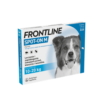 Frontline Spot On M krople dla średnich psów 3szt.