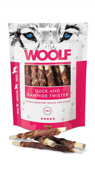 WOOLF DUCK AND RAWHIDE TWISTER 100g  1035