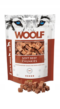 WOOLF SOFT BEEF CHUNKIES 100g  1037