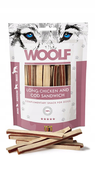 WOOLF SOFT CHICKEN AND COD SANDWICH LONG 100g 1020