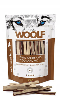 WOOLF SOFT RABBIT AND POLLOCK SANDW.100g 1034