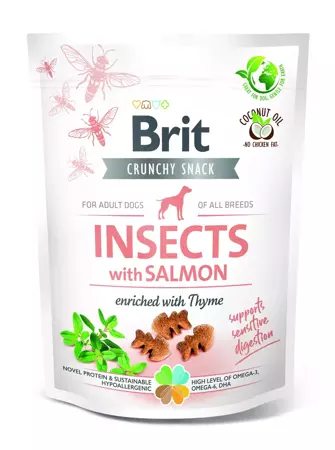 BRIT CARE DOG CRUNCHY CRACKER INSECT & SALMON 200 g