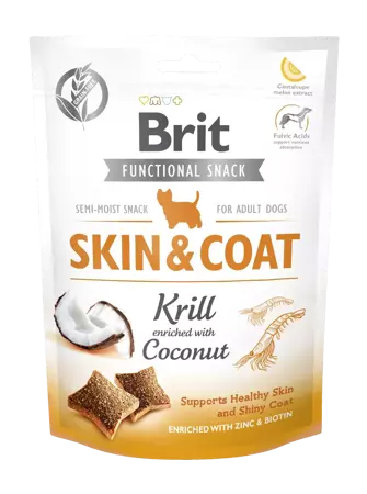 BRIT CARE DOG FUNCTIONAL SNACK SKIN&COAT KRILL 150g
