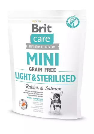 BRIT CARE DOG MINI GRAIN-FREE LIGHT & STERILISED  400g