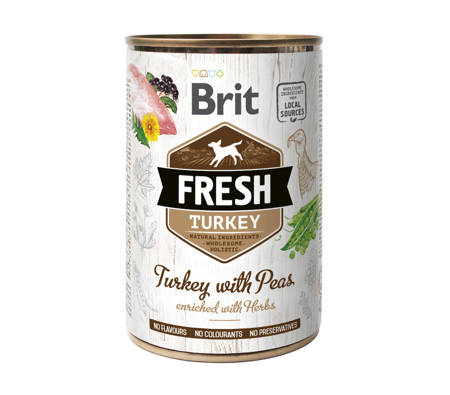 BRIT FRESH 400g TURKEY&PEAS