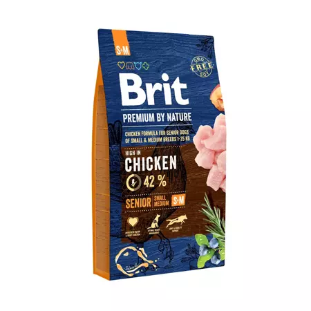 BRIT PREMIUM BY NATURE S+M SENIOR   8 kg