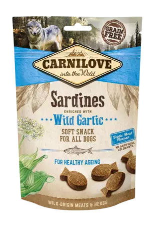 CARNILOVE SEMI MOIST SNACK SARDINES ENRICHED WITH WILD GARLIC  200 g