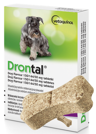 Drontal Dog Flavour 150/144/50 mg 1 tabletka dla psów