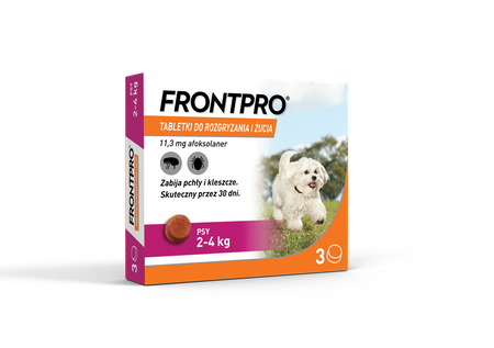 FRONTPRO 11 mg chewable tablets for dogs 2–4 kg